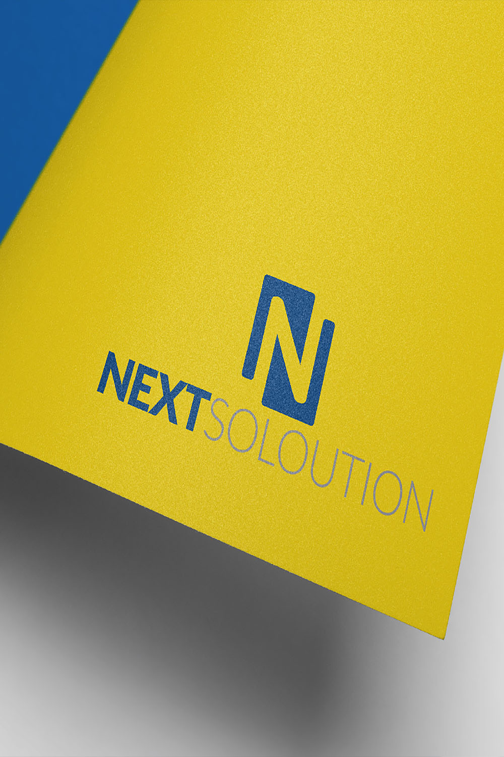Simple Next Solution Logo Design pinterest image.
