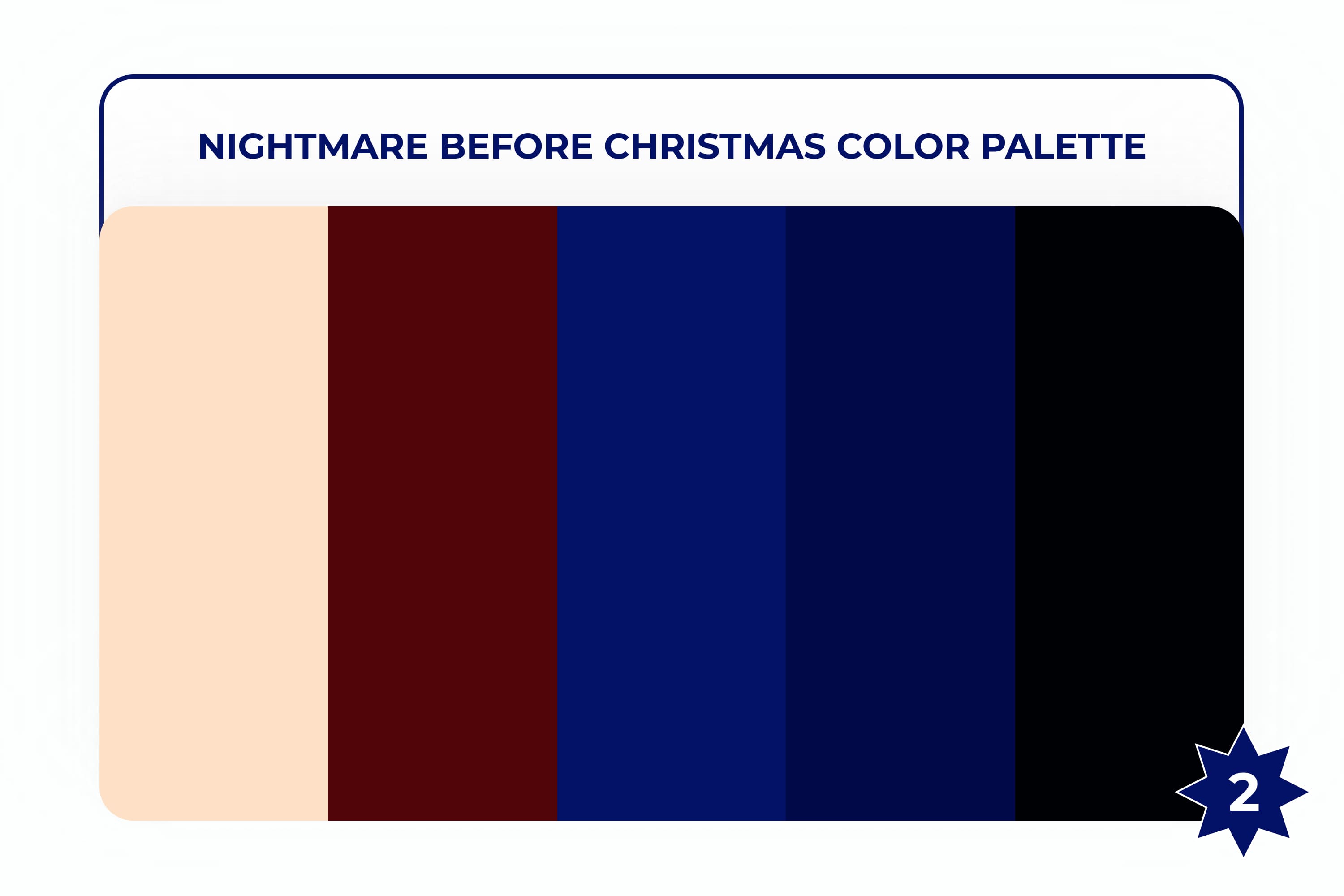 Collage of colored stripes in a nightmare before christmas palette with beige and black.