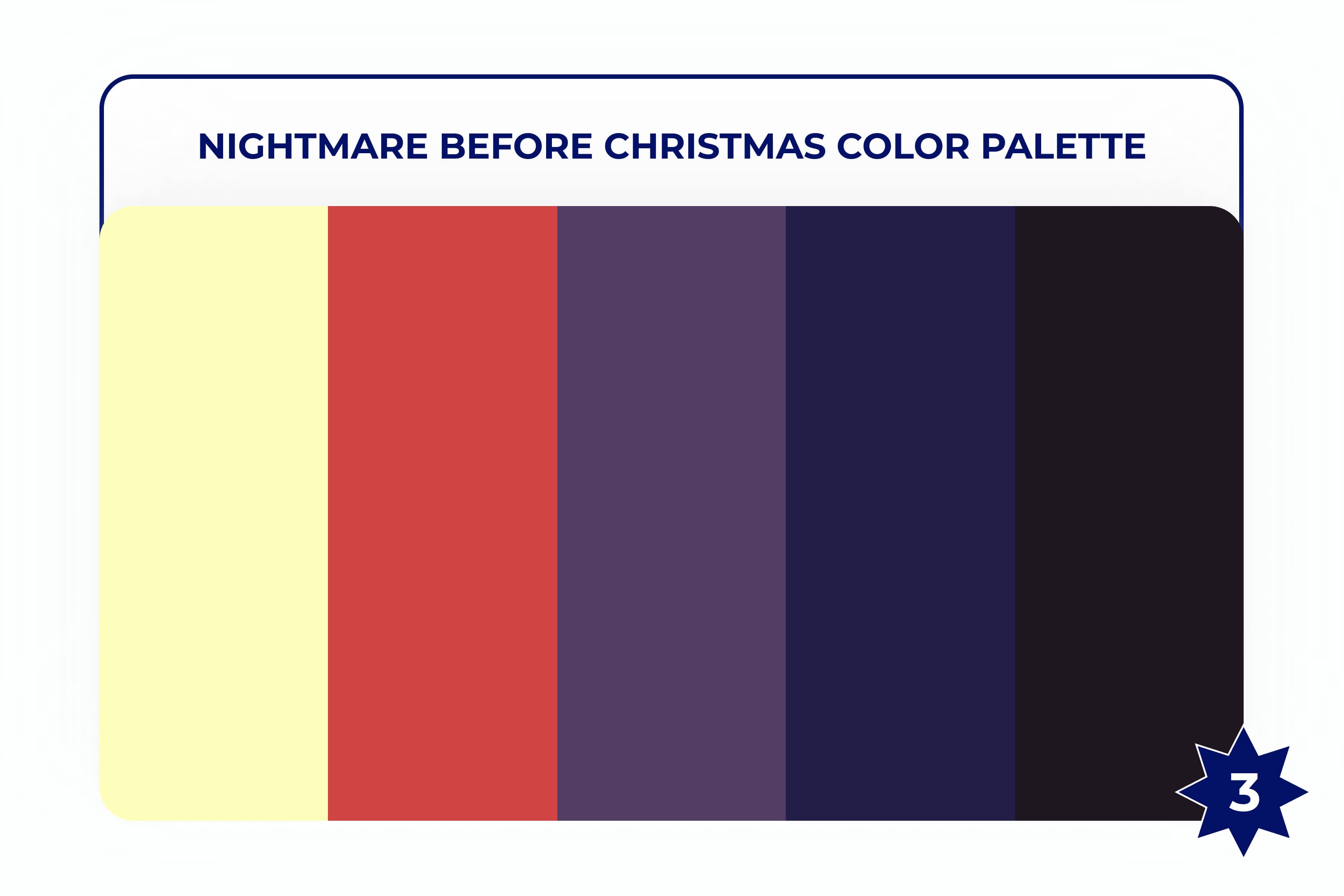 Collage of colored stripes in a nightmare before christmas palette with yellow and black.