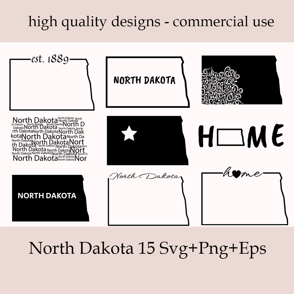 North Dakota SVG Bundle.