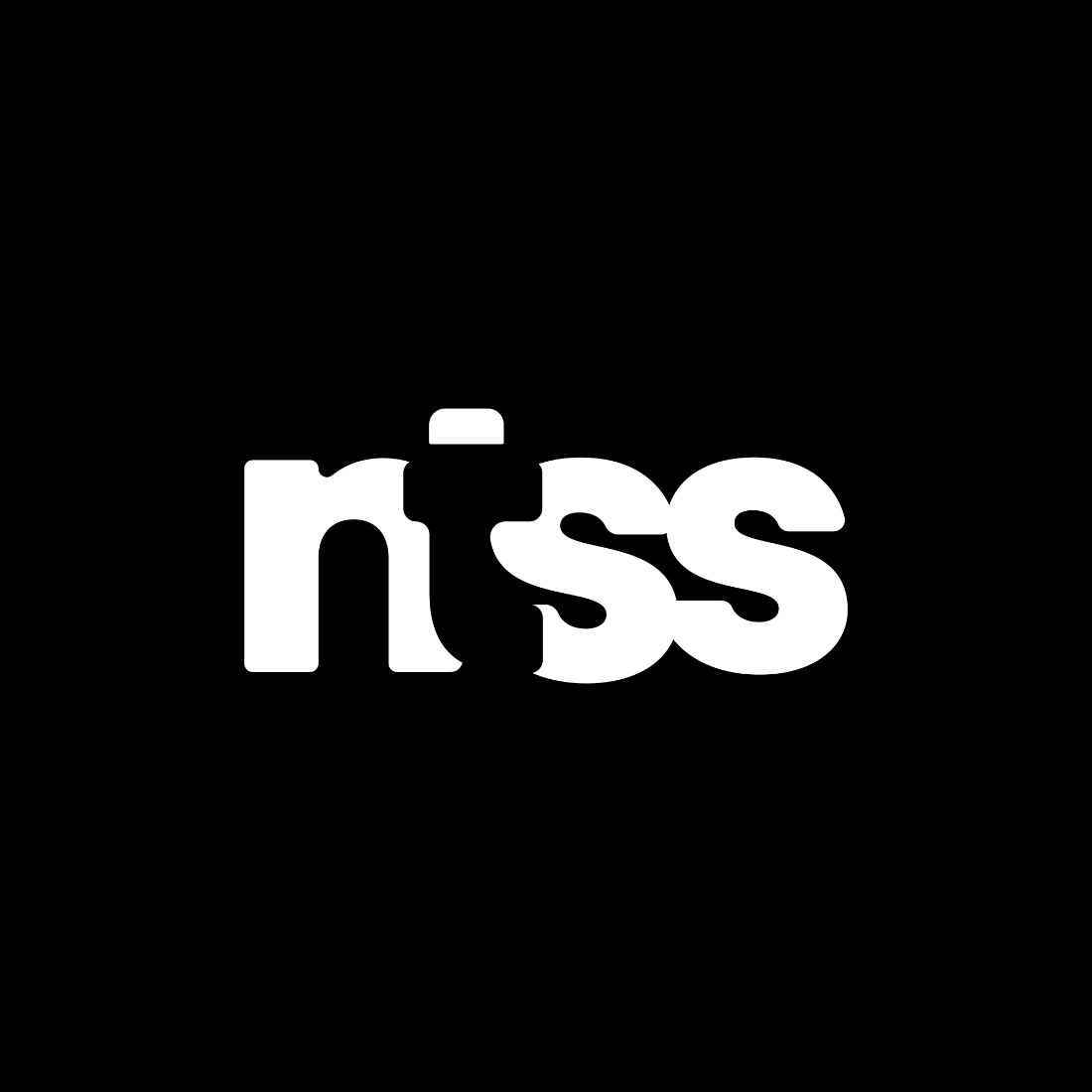 Lettering Ntss Logo White and Black Design preview image.