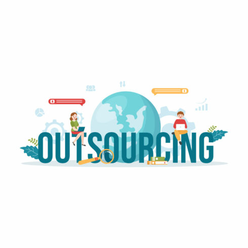 Outsourcing Business Illustration main cover.