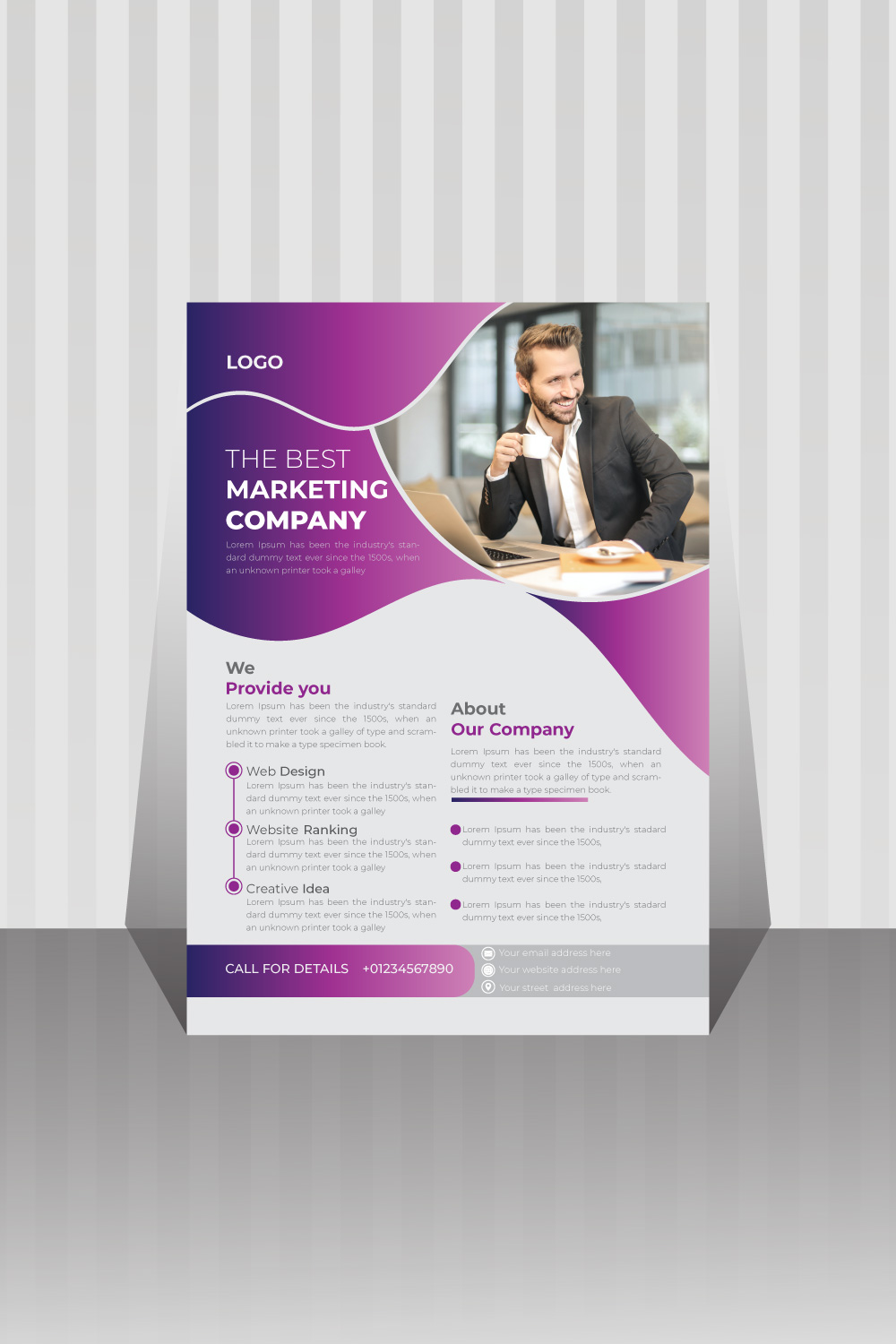 Image of a digital marketing agency flyer with exquisite design design