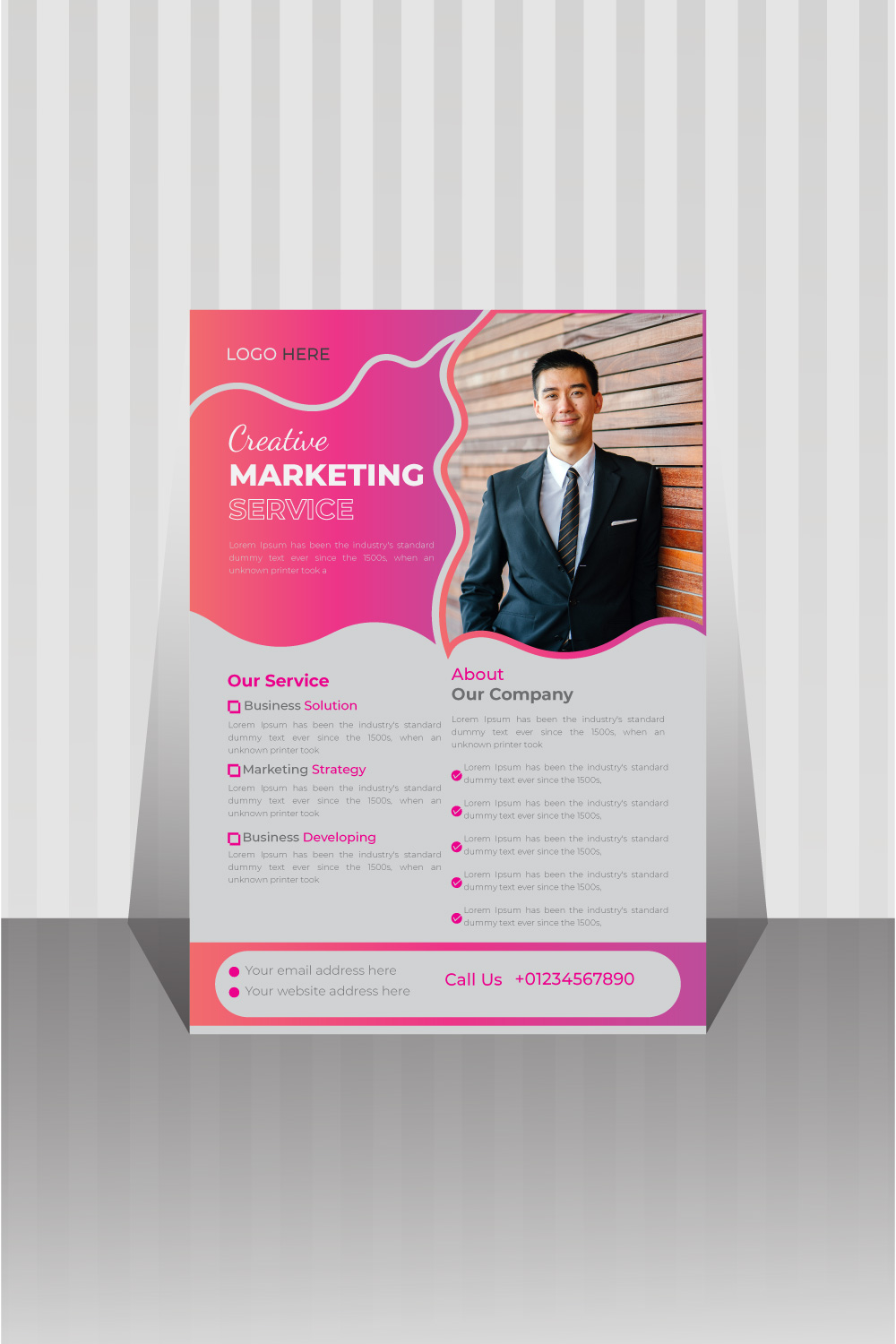 Image of corporate business flyer with enchanting design design
