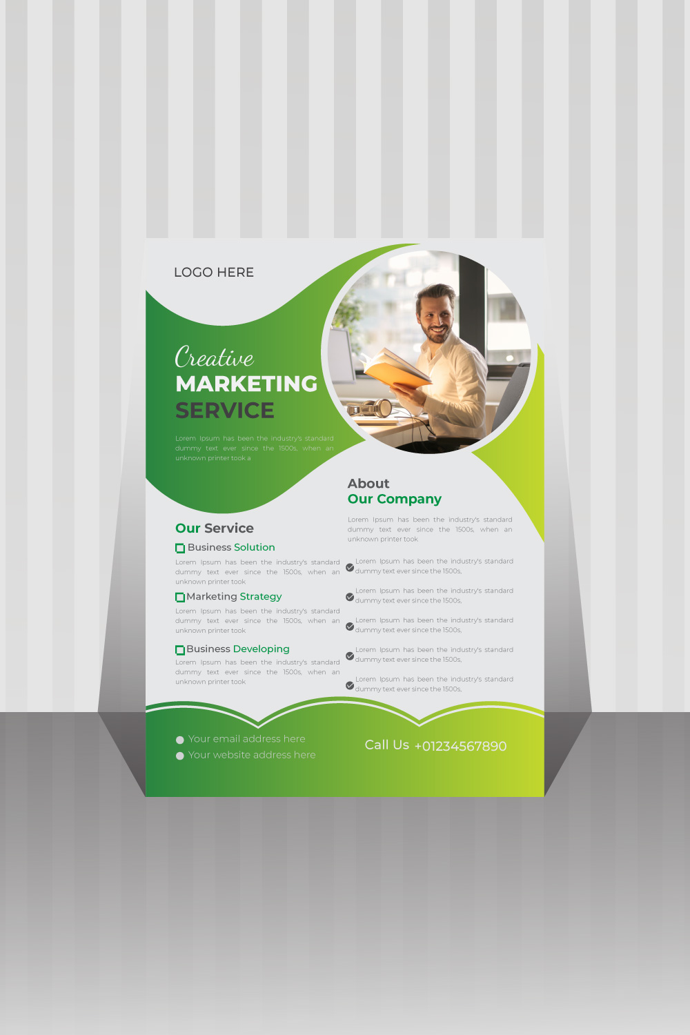 Image of a corporate business flyer with a marvelous design design
