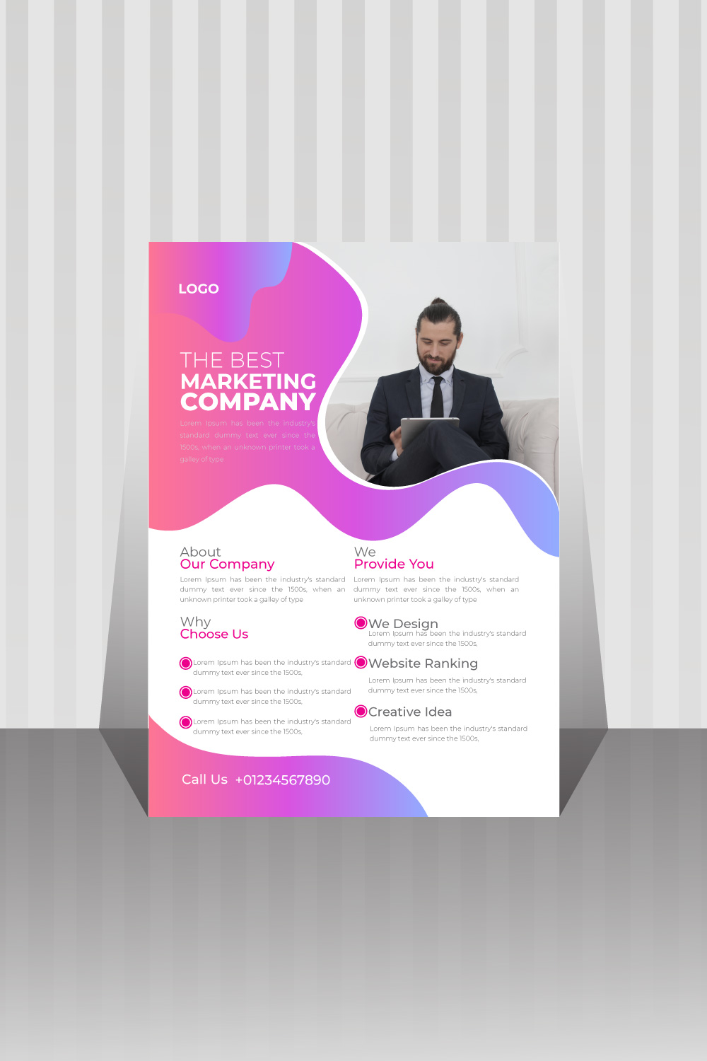 Image of corporate business flyer with elegant design