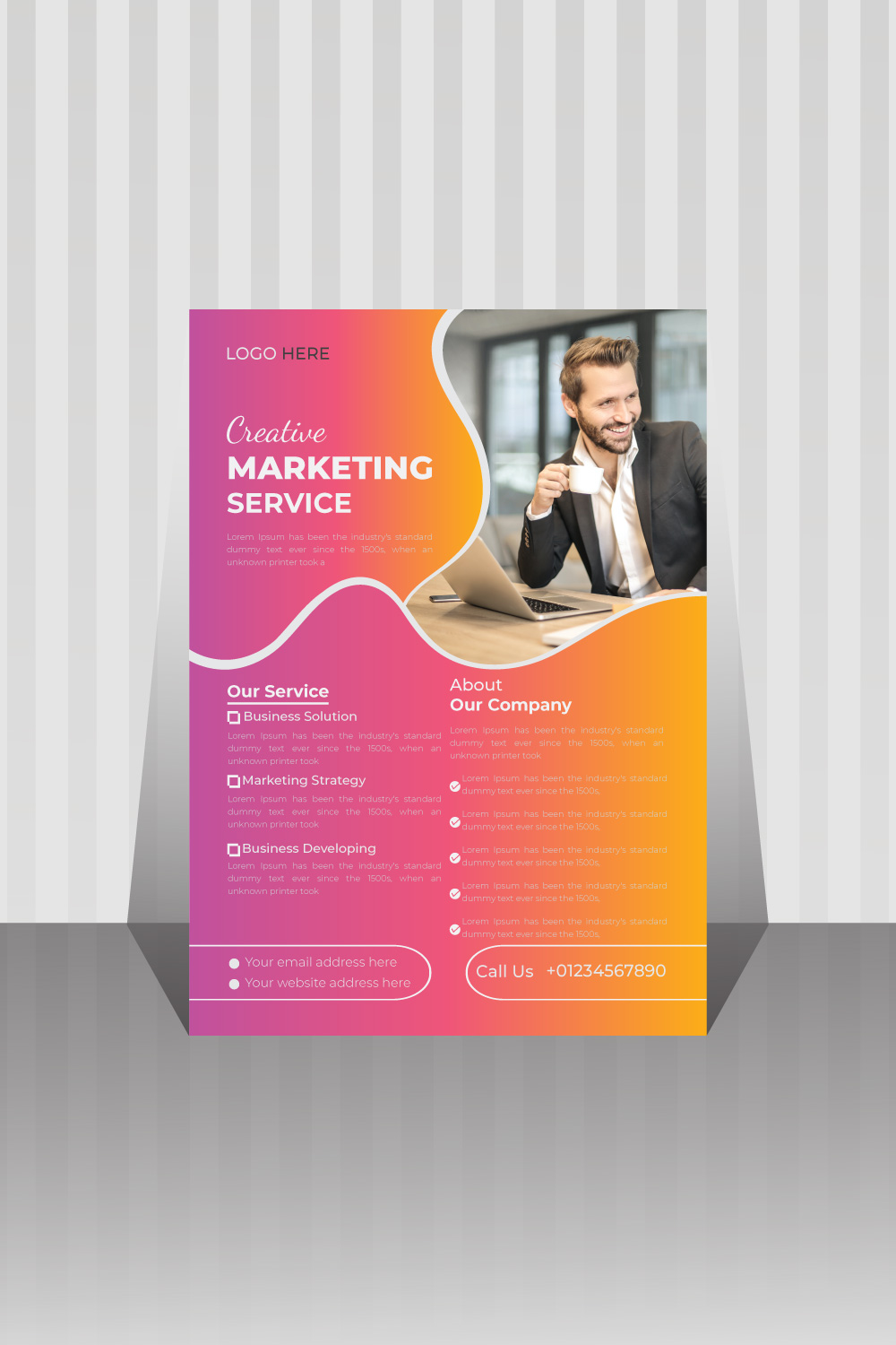 Image of a corporate business flyer with amazing design design