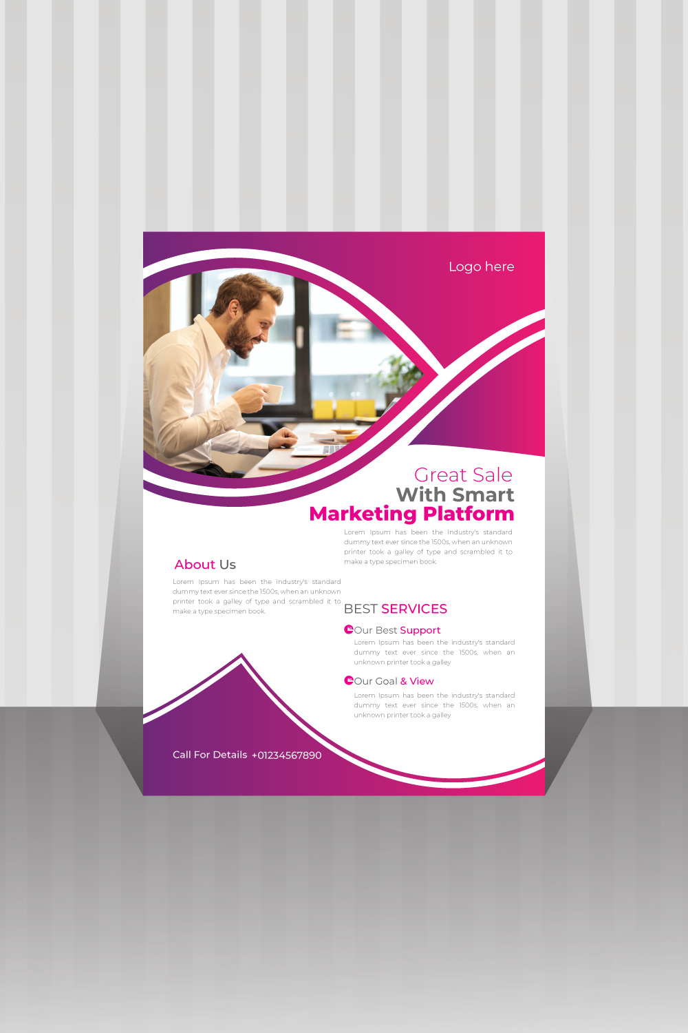 Image of a corporate business flyer with enchanting design