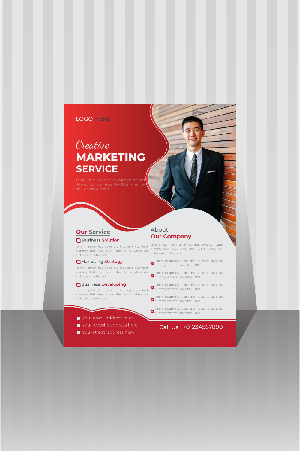 Image of corporate business flyer with unique design