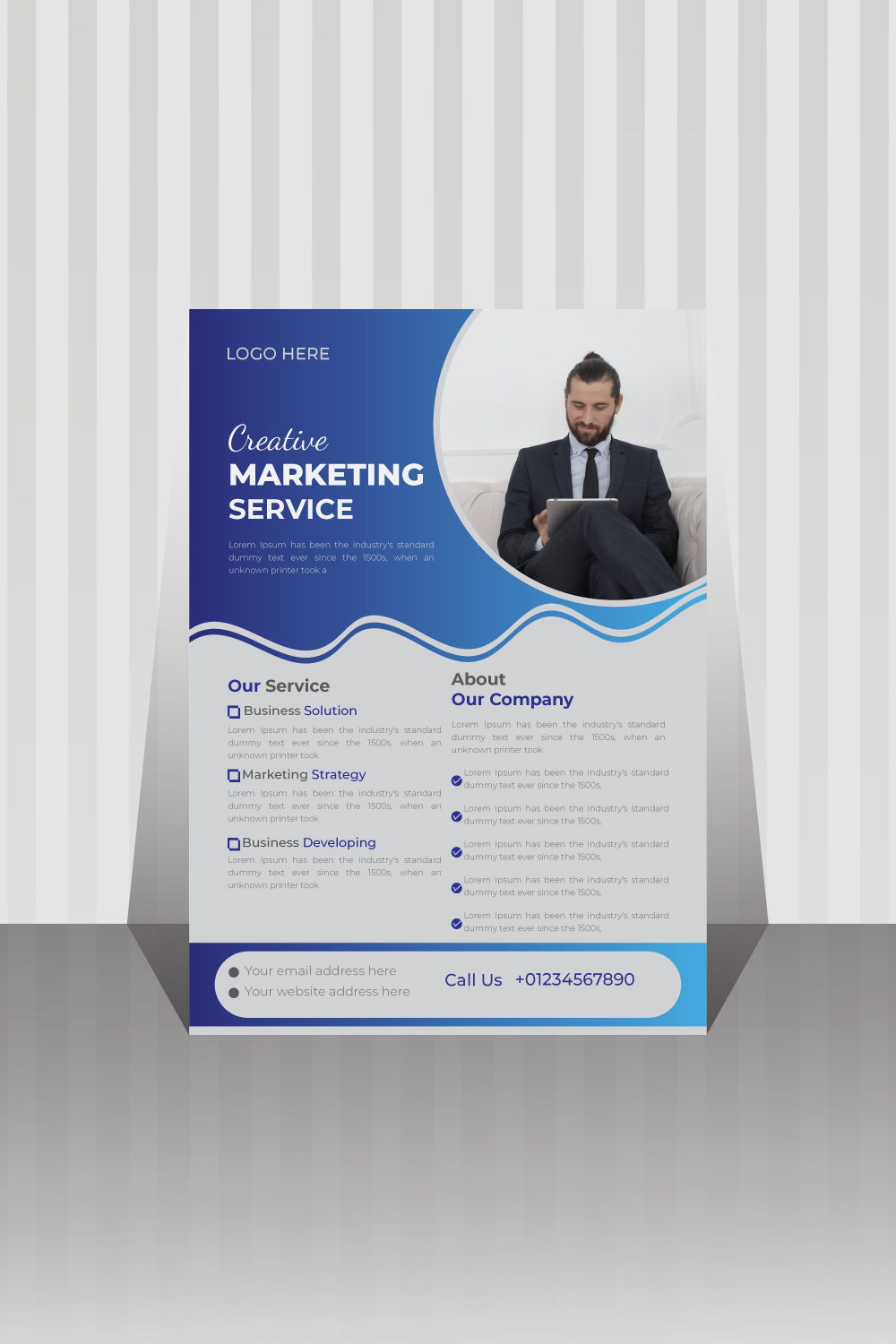 Image of a corporate business flyer with an irresistible design