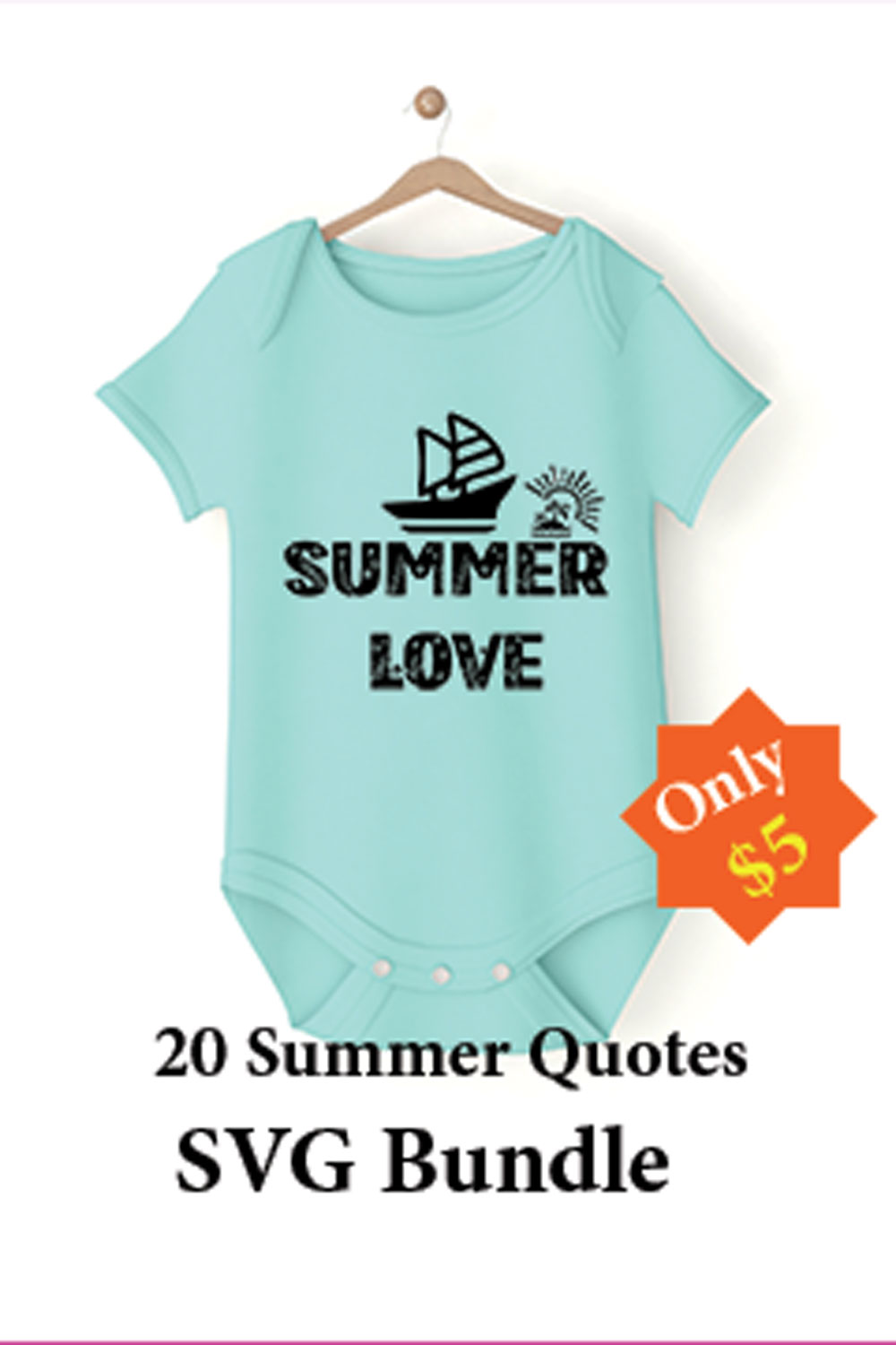Summer Quotes SVG Bundle pinterest image.