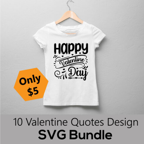 Valentine Quotes Design SVG Bundle cover image.