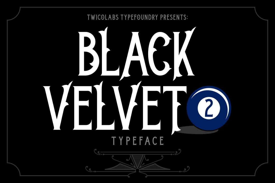 Adorable Black Velvet 2 font cover.