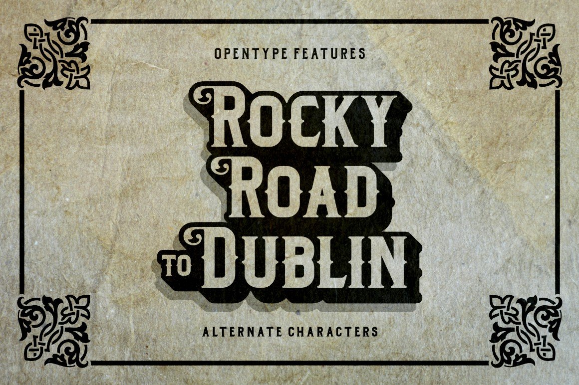 Image with text showing beautiful Dublin font.