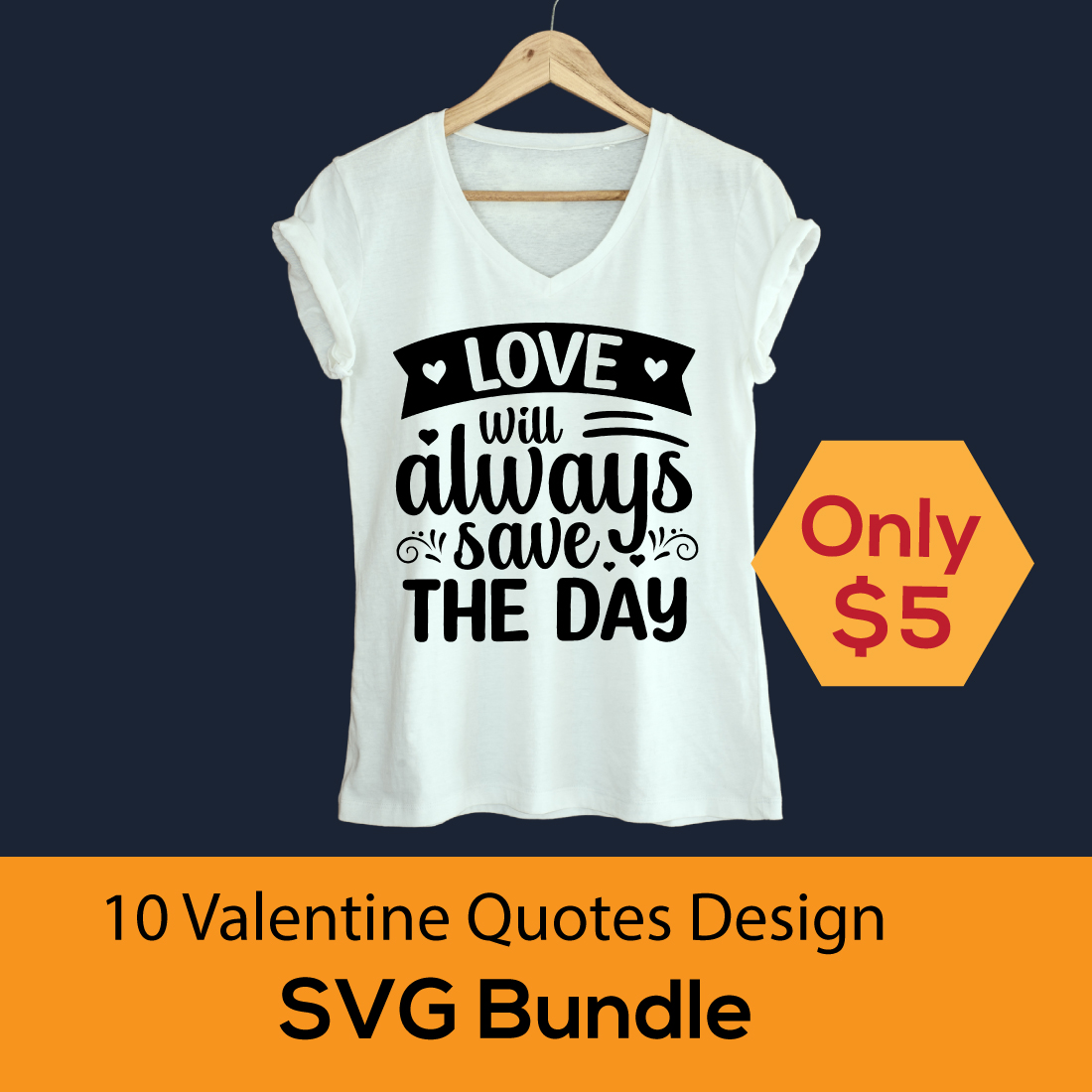 Love Valentine Quotes Design SVG Bundle cover image.