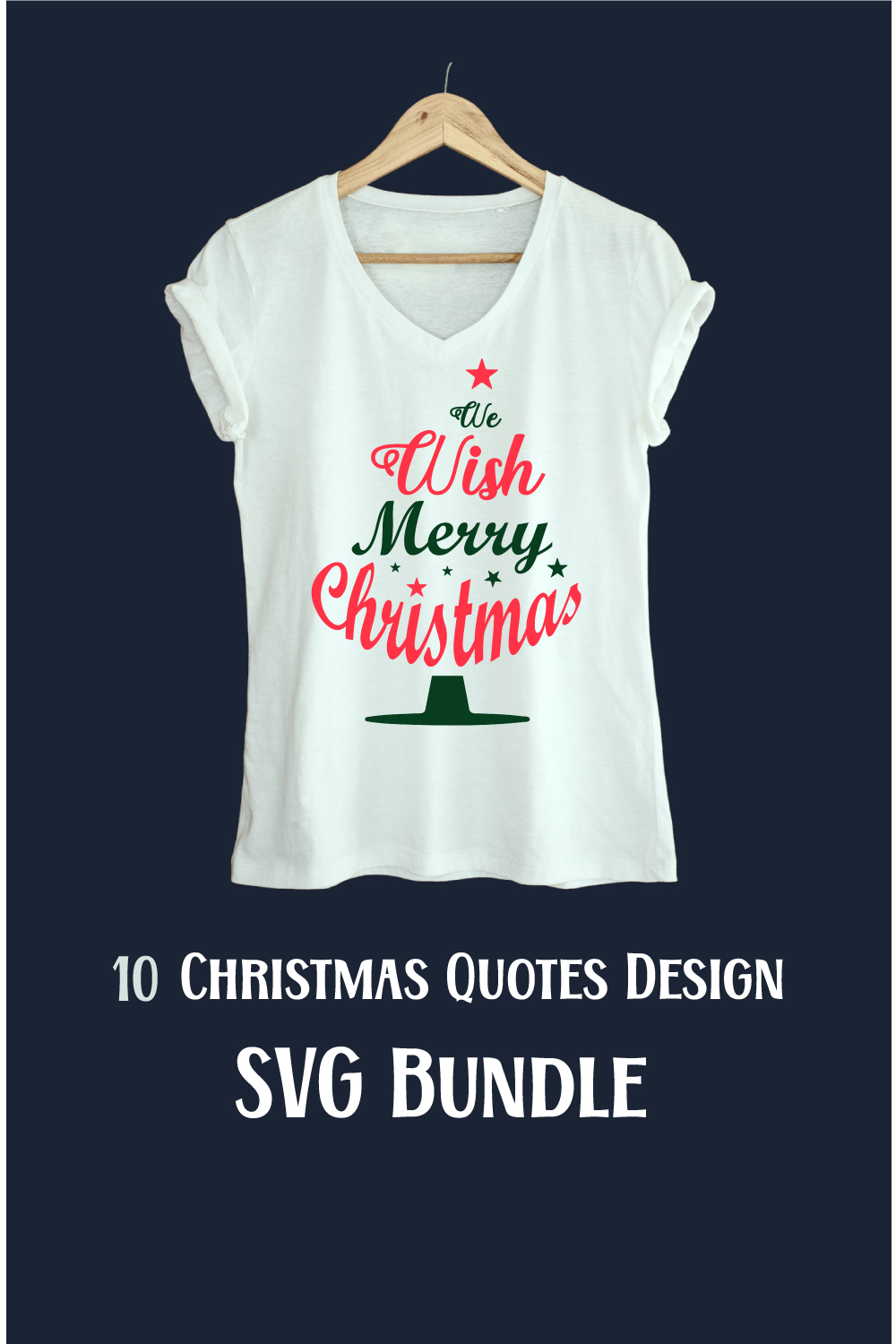 Christmas Quotes Design SVG Bundle pinterest image.