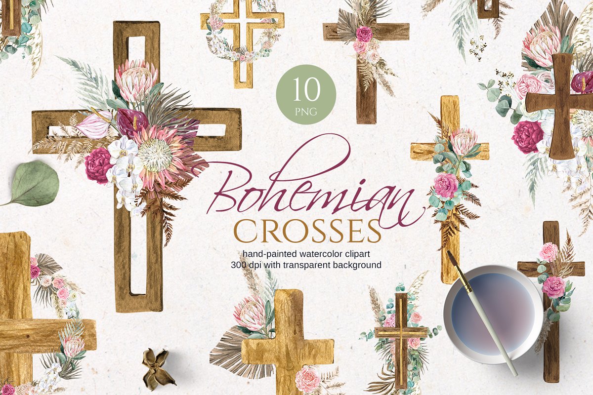 You will get 10 bohemian cross.