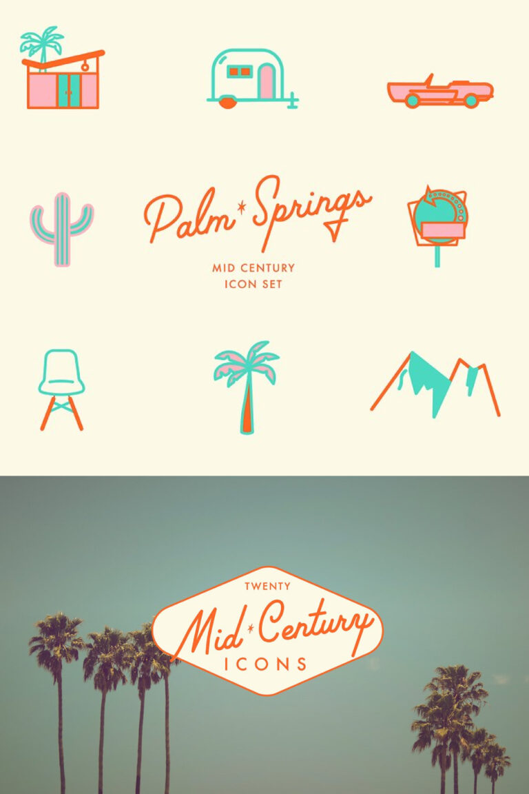 Palm Springs Icon Set – MasterBundles