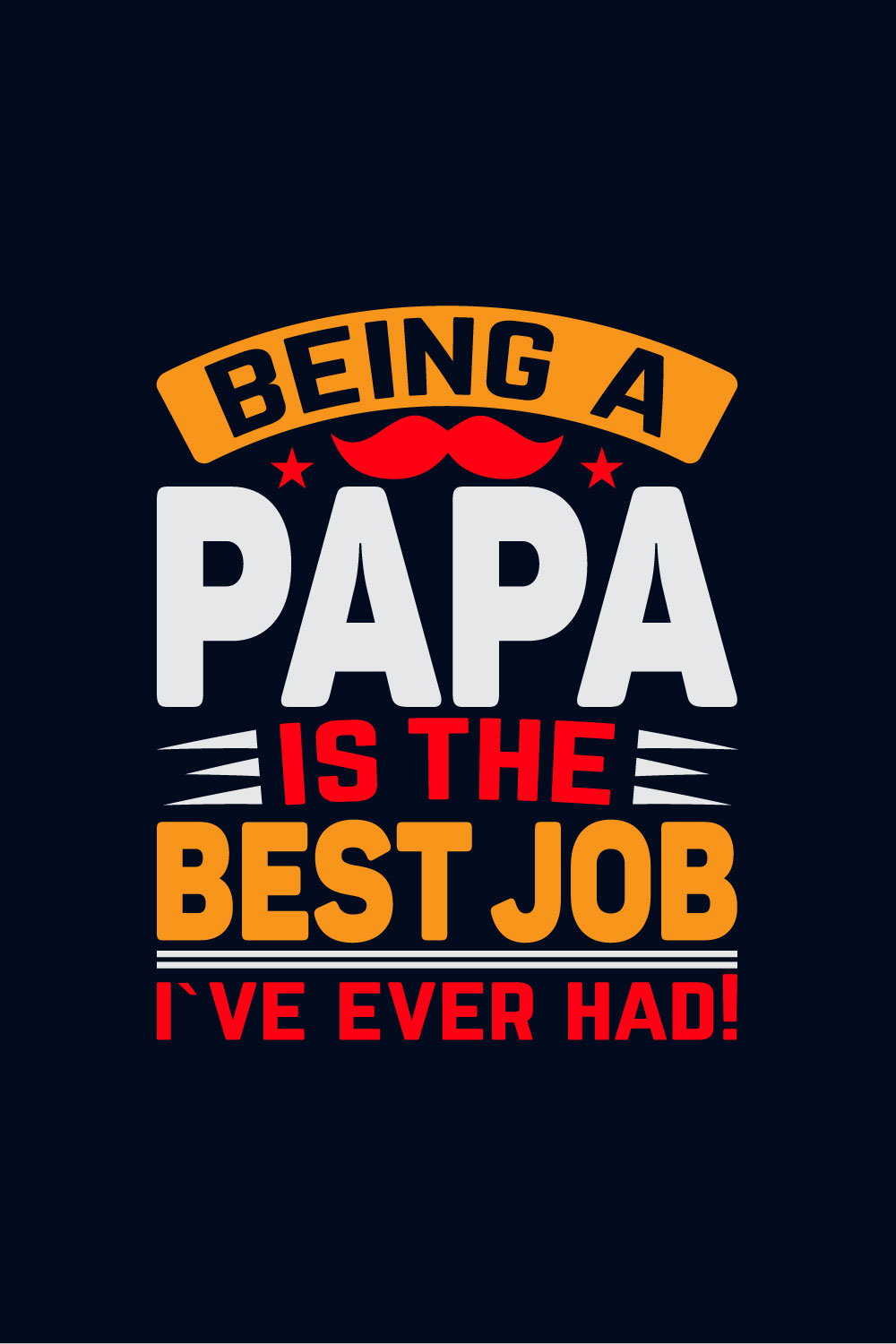 Papa Typography T-shirt Design Pinterest image.