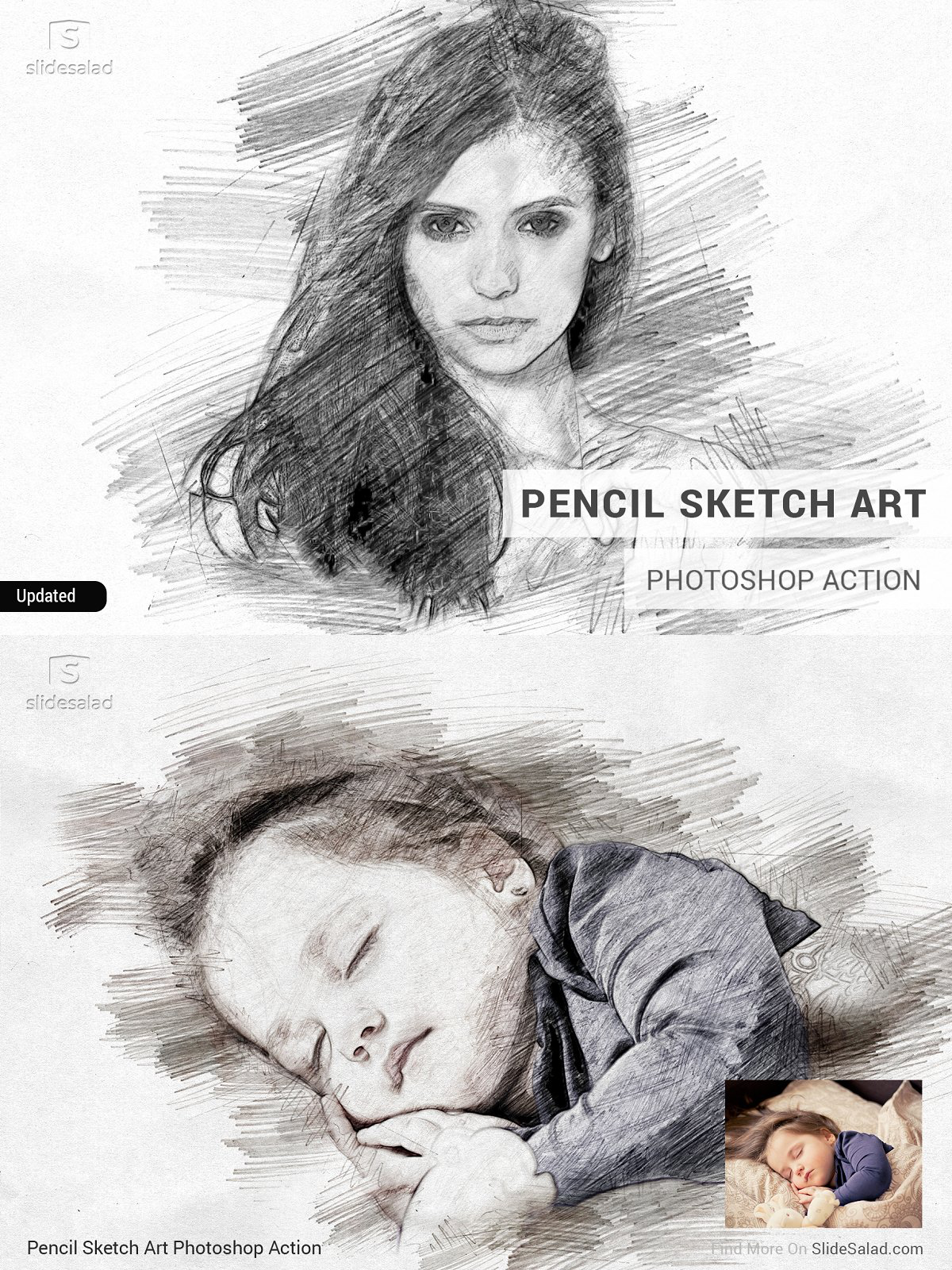 Pencil sketch art photoshop action pinterest image preview.