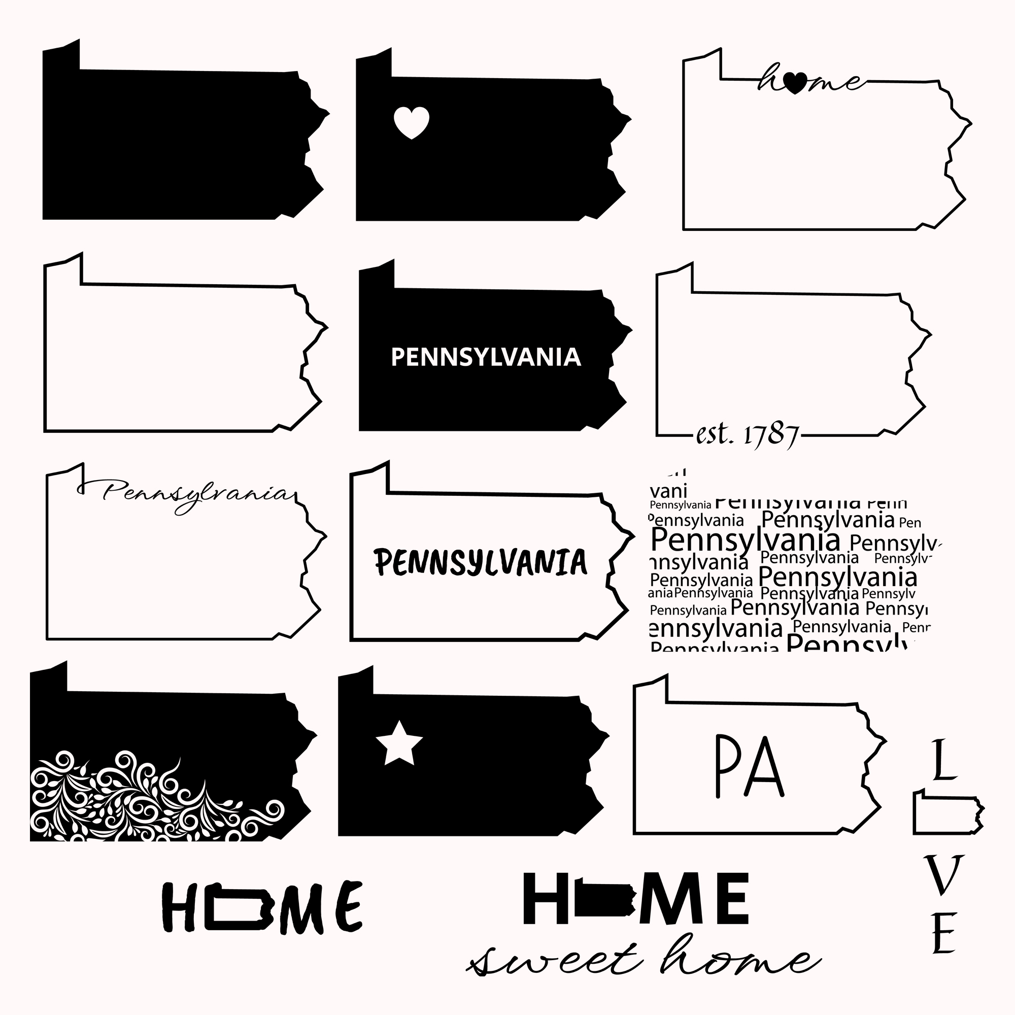 Pennsylvania SVG Bundle Cover.