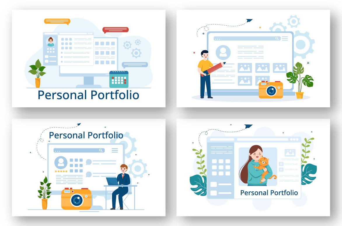 Light illustrations about personal portfolio.