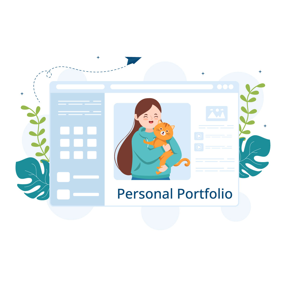 10 Personal Portfolio Illustration cover image.