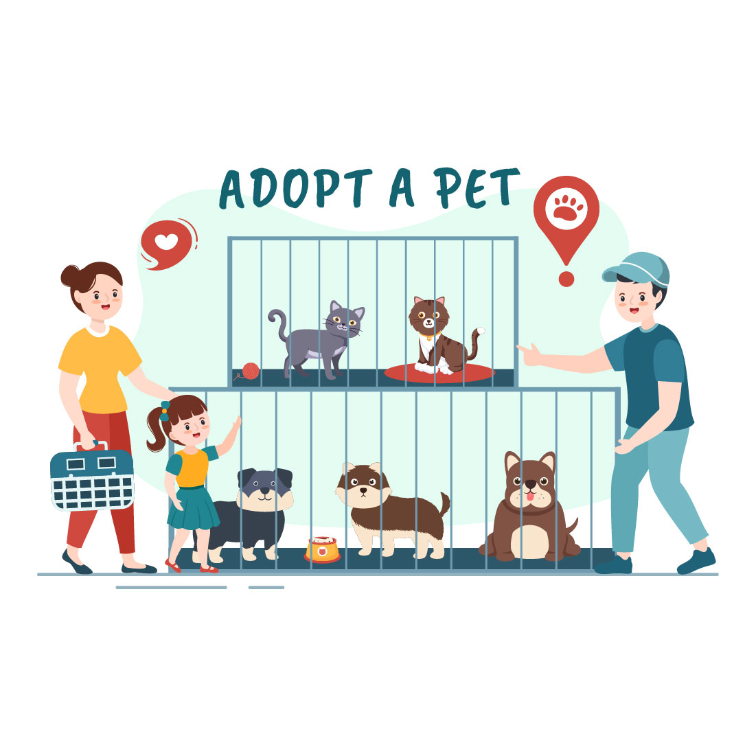 Pet Adopt Illustration cover image.