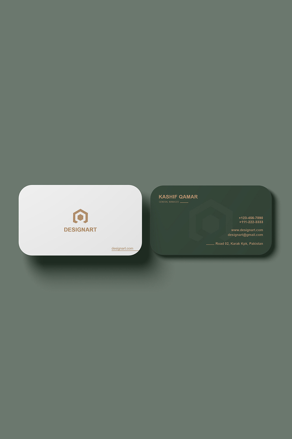 Modern and Clean Professional Business Card Pinterest image.
