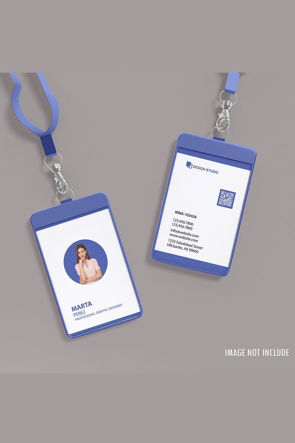 Modern and Clean Professional Business Identity Card Template Pinterest image.