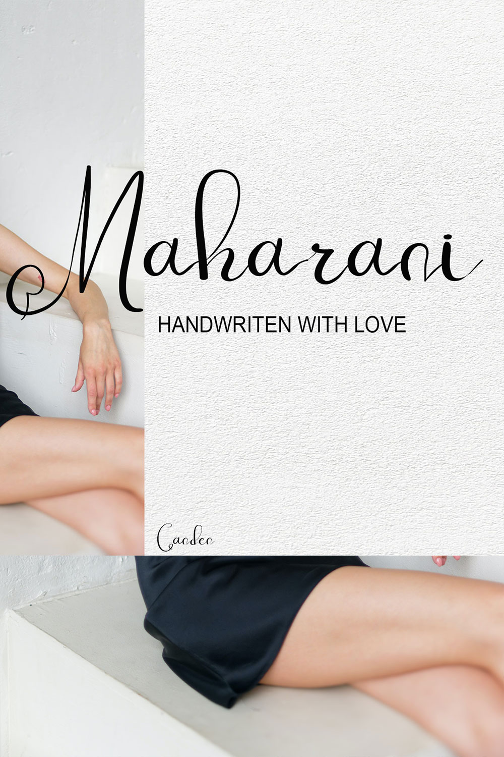 Maharani Sans Serif Font Pinterest image.