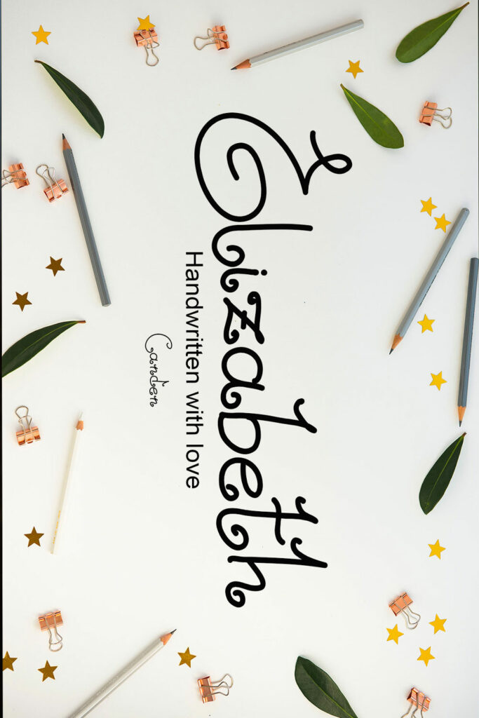 Fancy Script Elizabeth Handwritten Script Font Elizabeth Design - MasterBundles