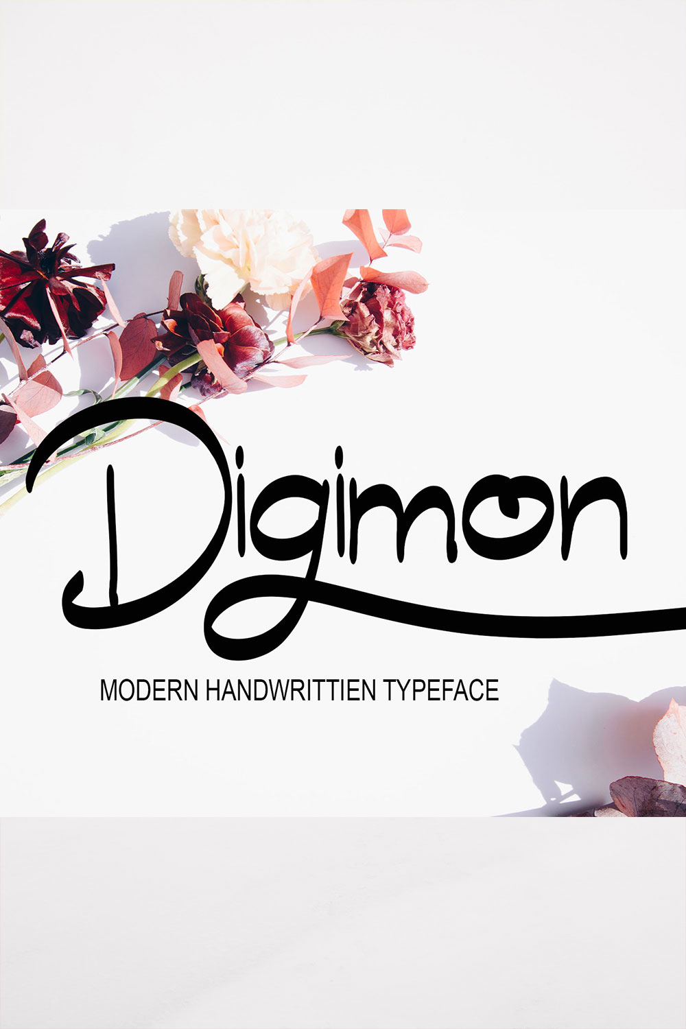 Digimon Font Script Signature Design pinterest image.