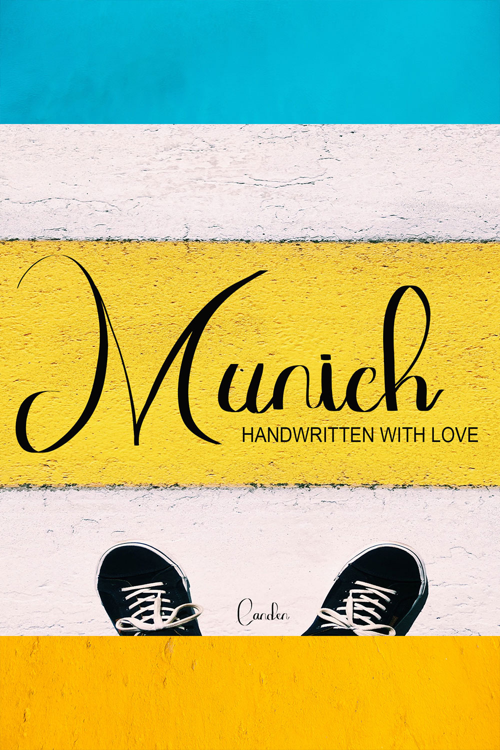 Munich Sans Serif Font Pinterest image.