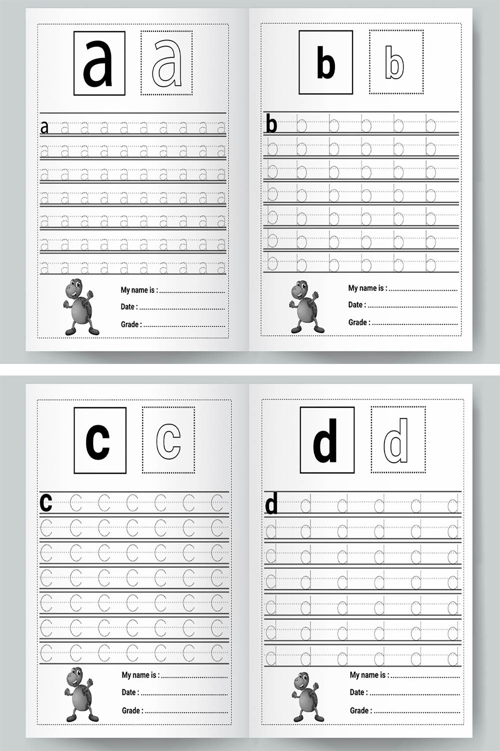 Latters Lowercase Tracing KDP pinterest image.