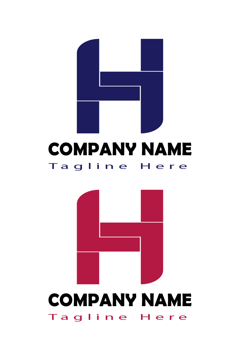 H Letter Logo Pinterest image.