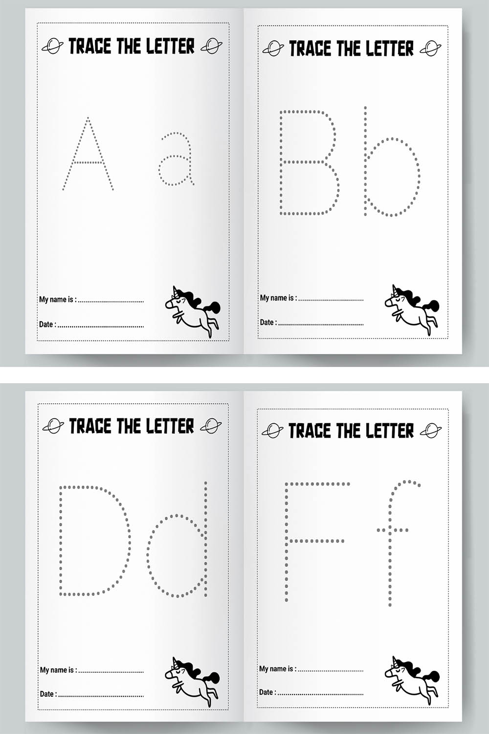 Letters Tracing Single Letter Upper and Lower pinterest image.