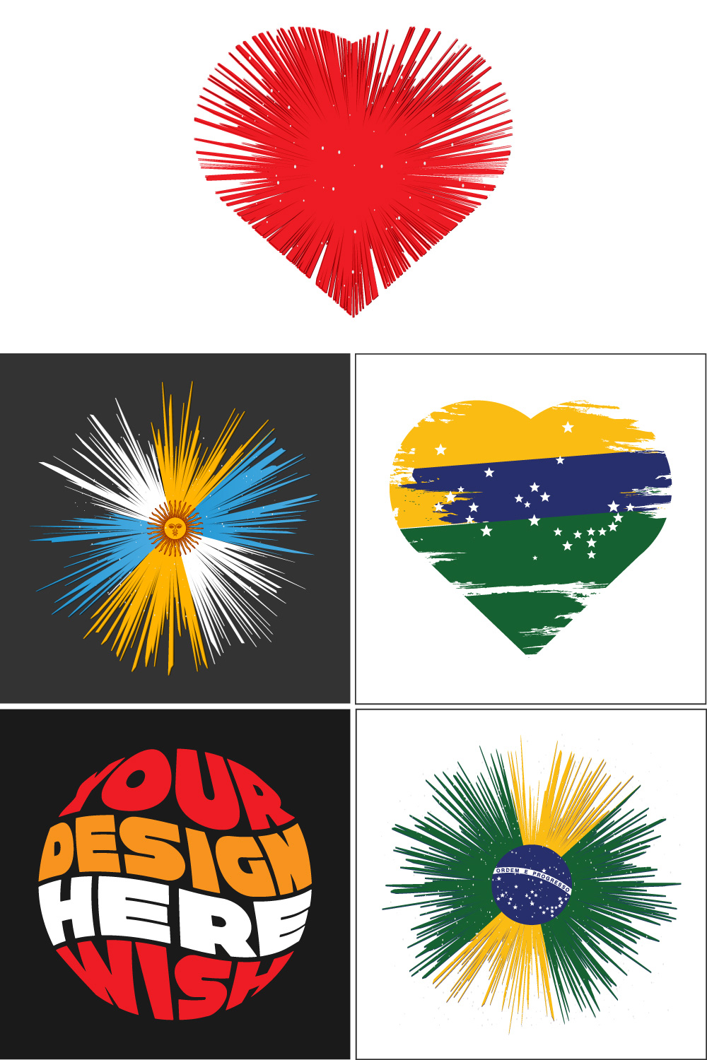 Flag Design Bundle pinterest image.