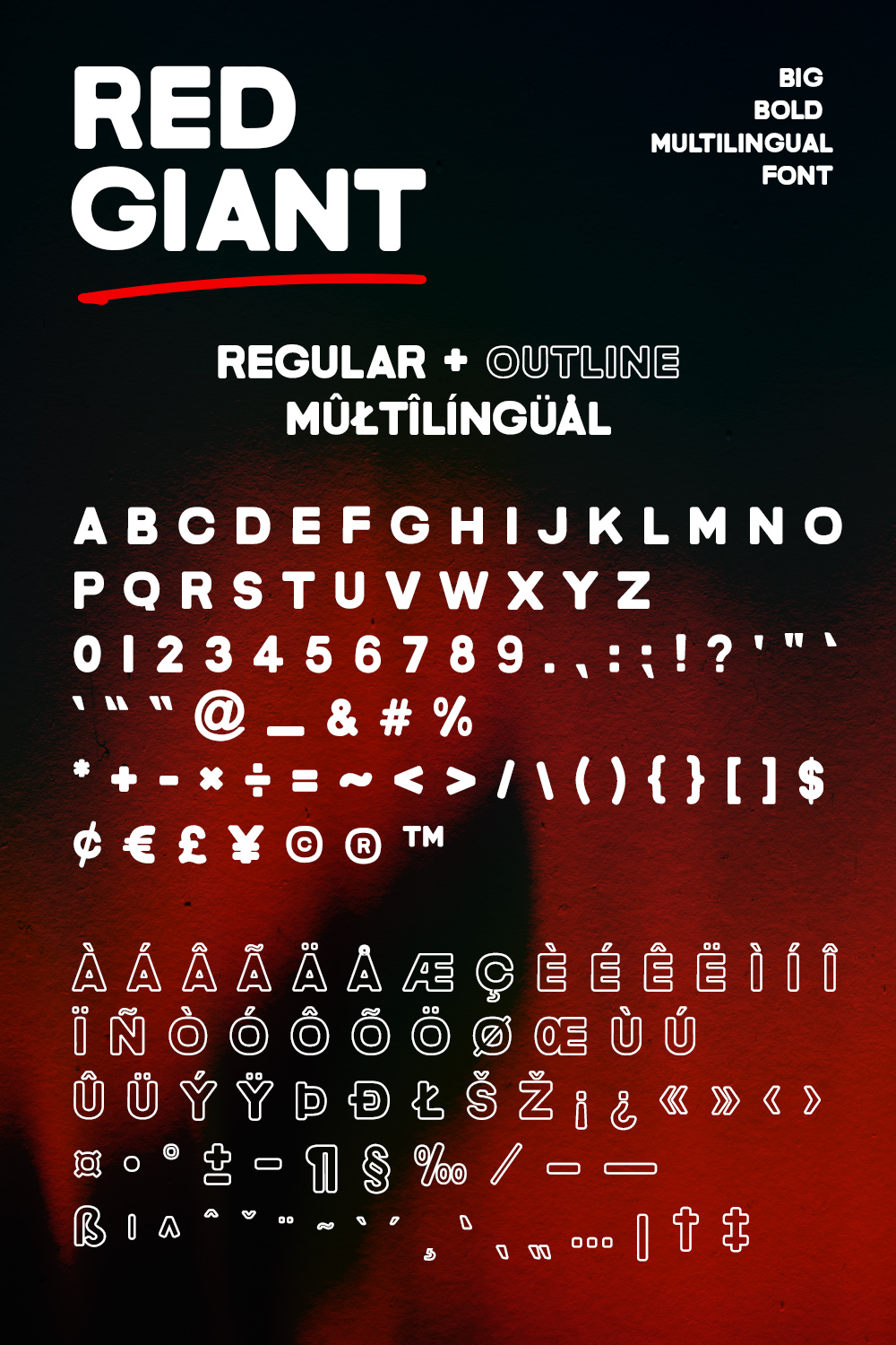 Bold Font Sans Serif Red Giant pinterest image.