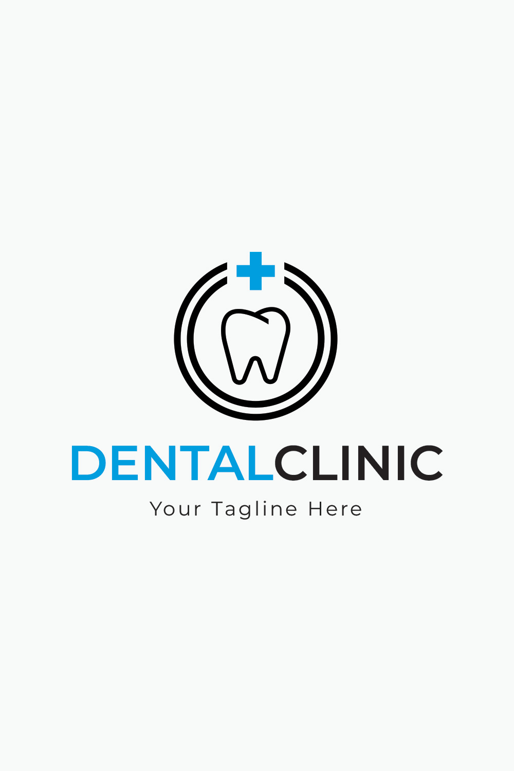 Dental Clinic Logo Template Pinterest image.
