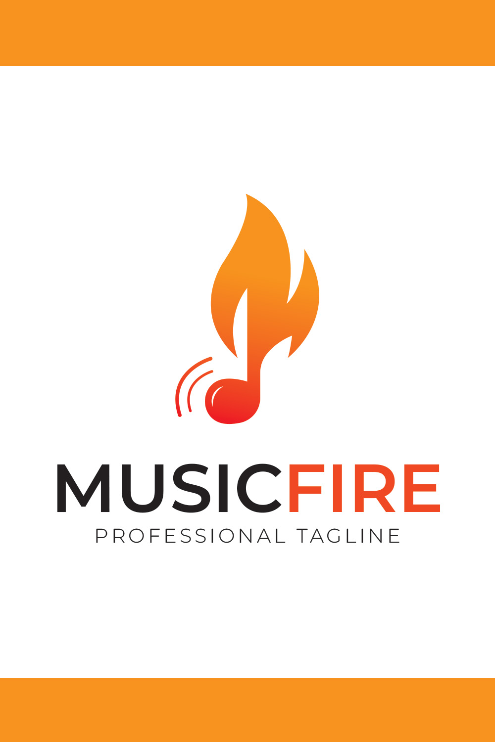 Fire Music Logo Template Pinterest presentation.
