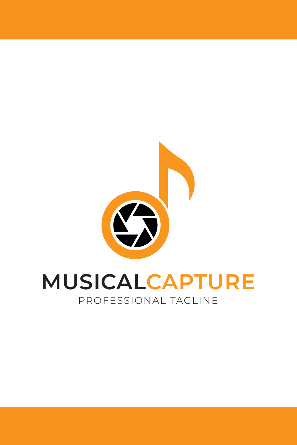 Music Photo Logo Design Template pinterest image.