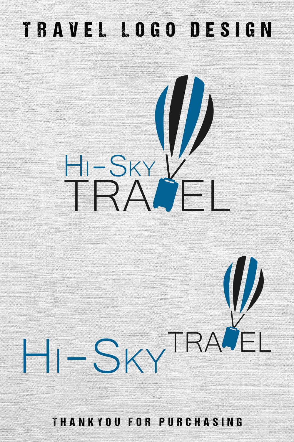 Travel Logo Design Template pinterest image.