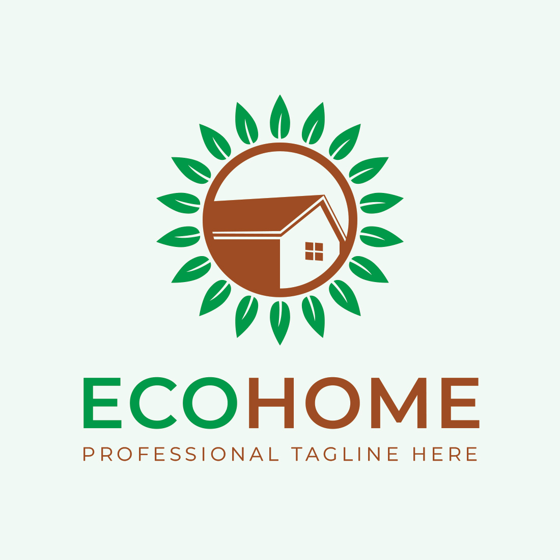Eco Home Logo Template cover image.