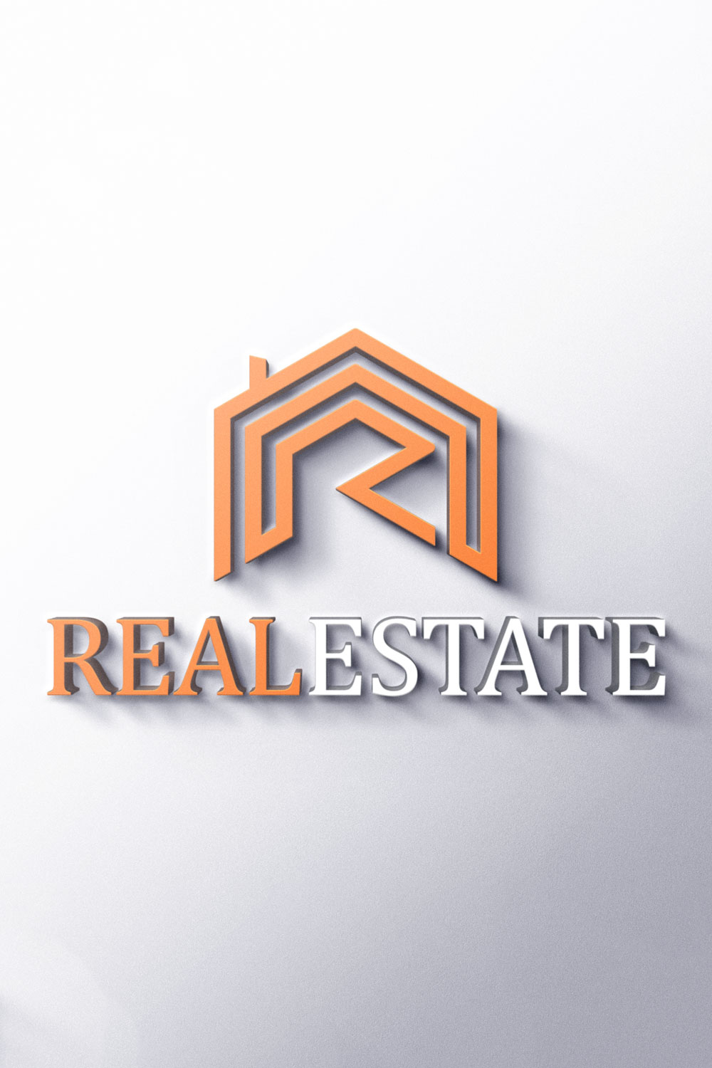 Home Real Estate Logo Grey Design pinterest image.