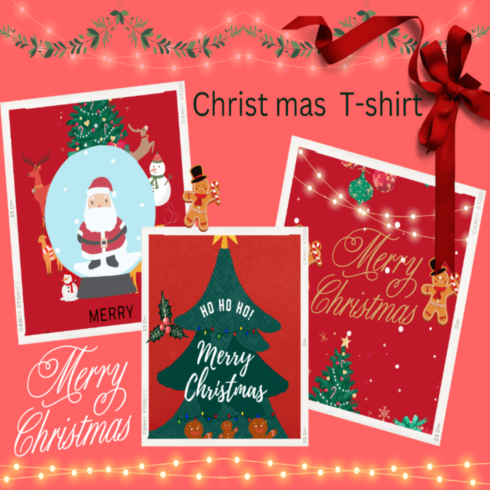 Awesome Kids Christmas T-shirts Design cover image.