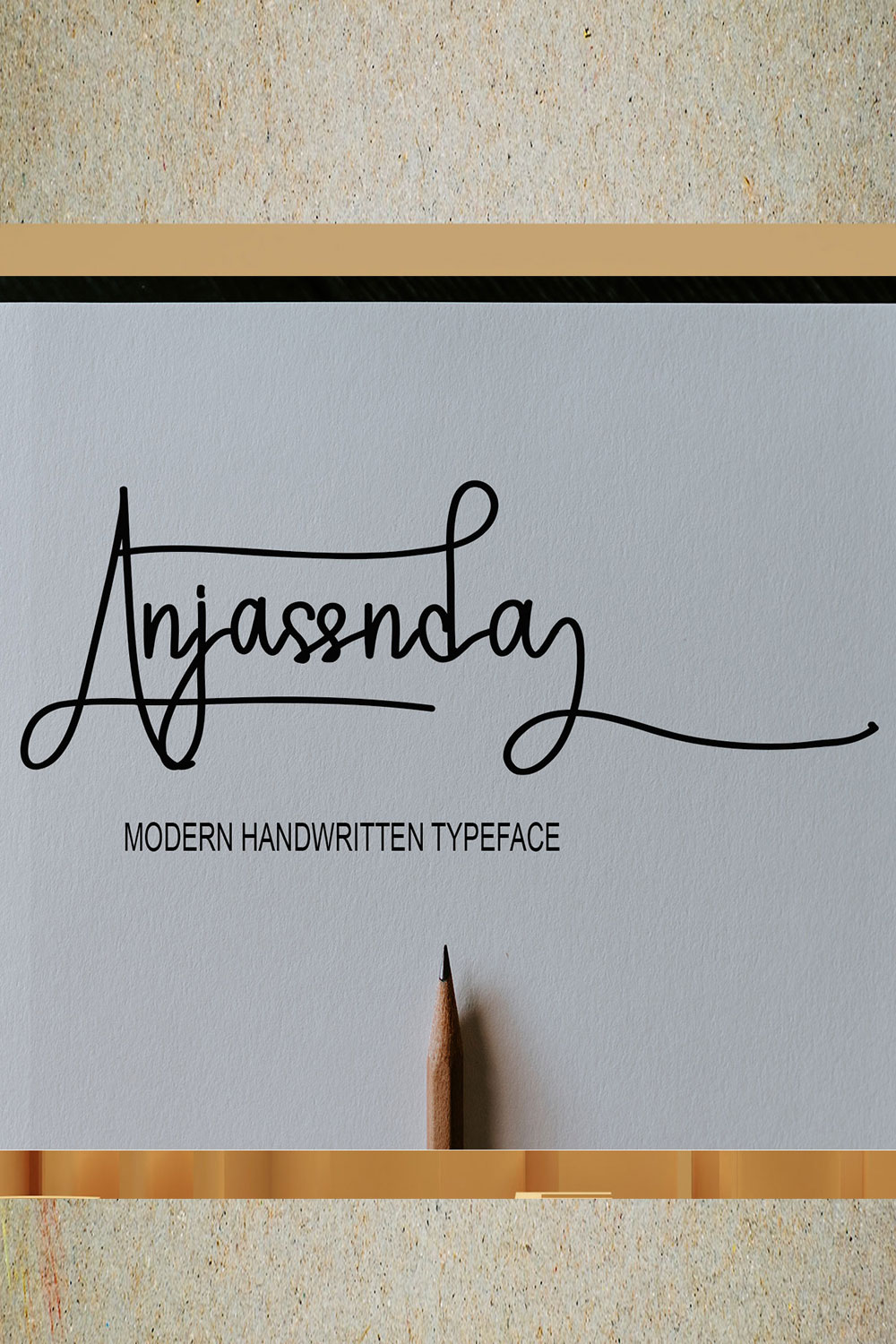 Anjassnda Script Signature Font Pinterest image.