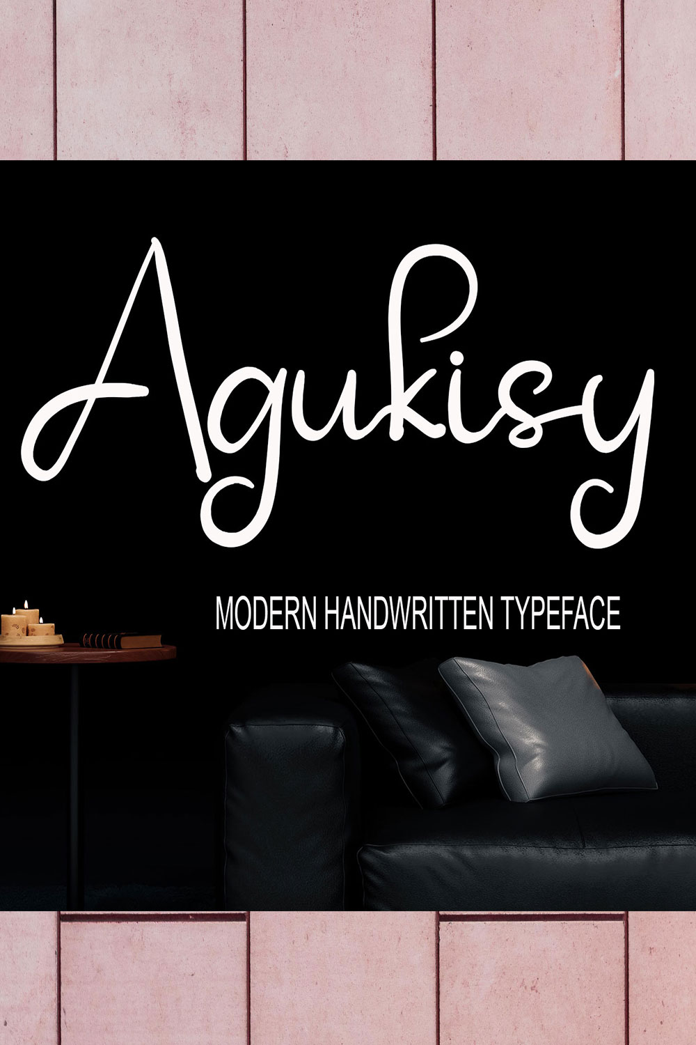 Agukisy Script Signature Font Pinterest image.