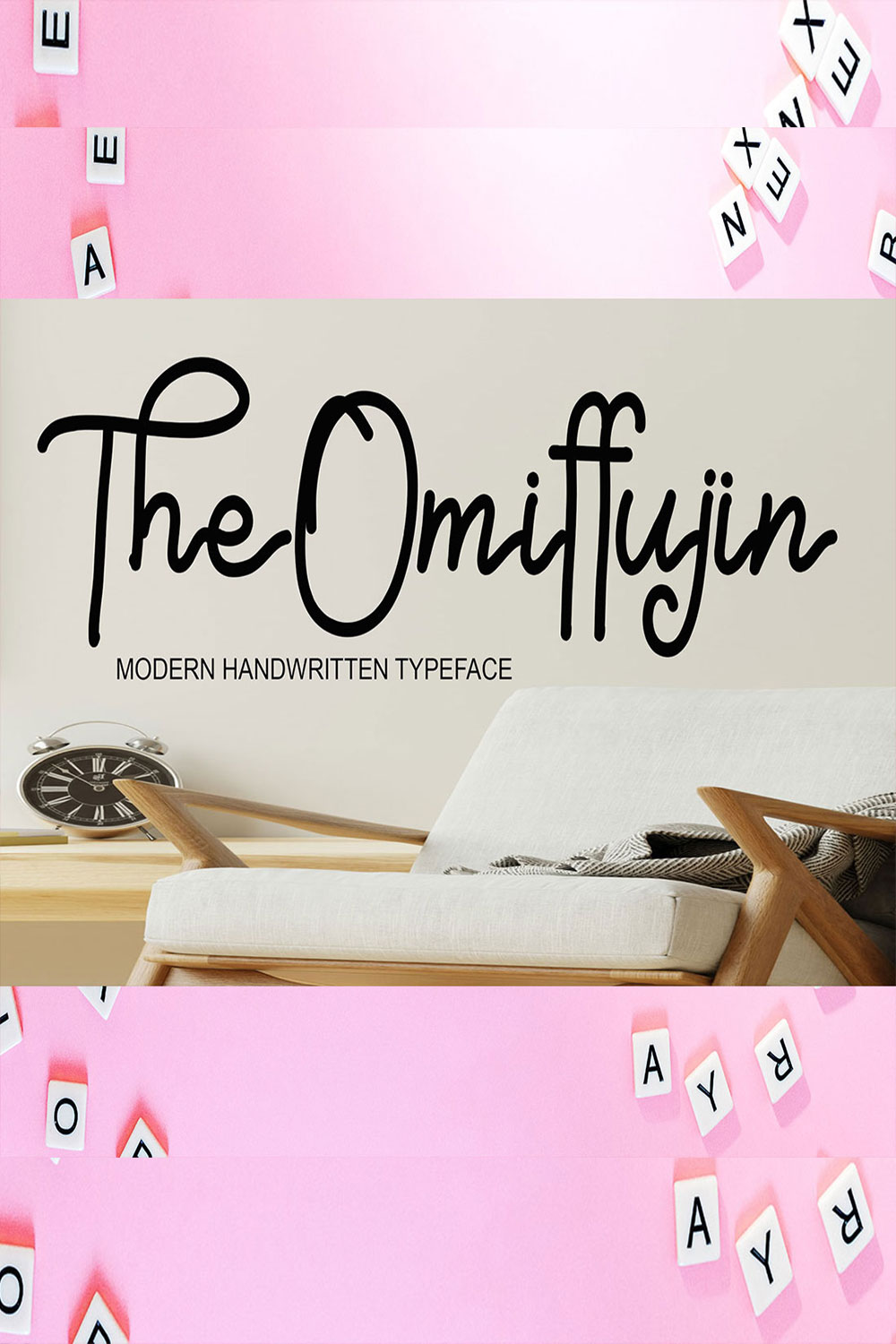 An image with text showing the beautiful font The Omiffujin/