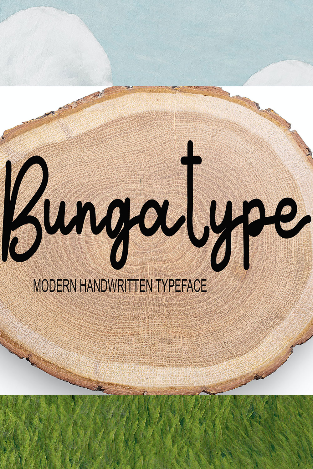 Image with text showcasing the awesome Bunga Type font/